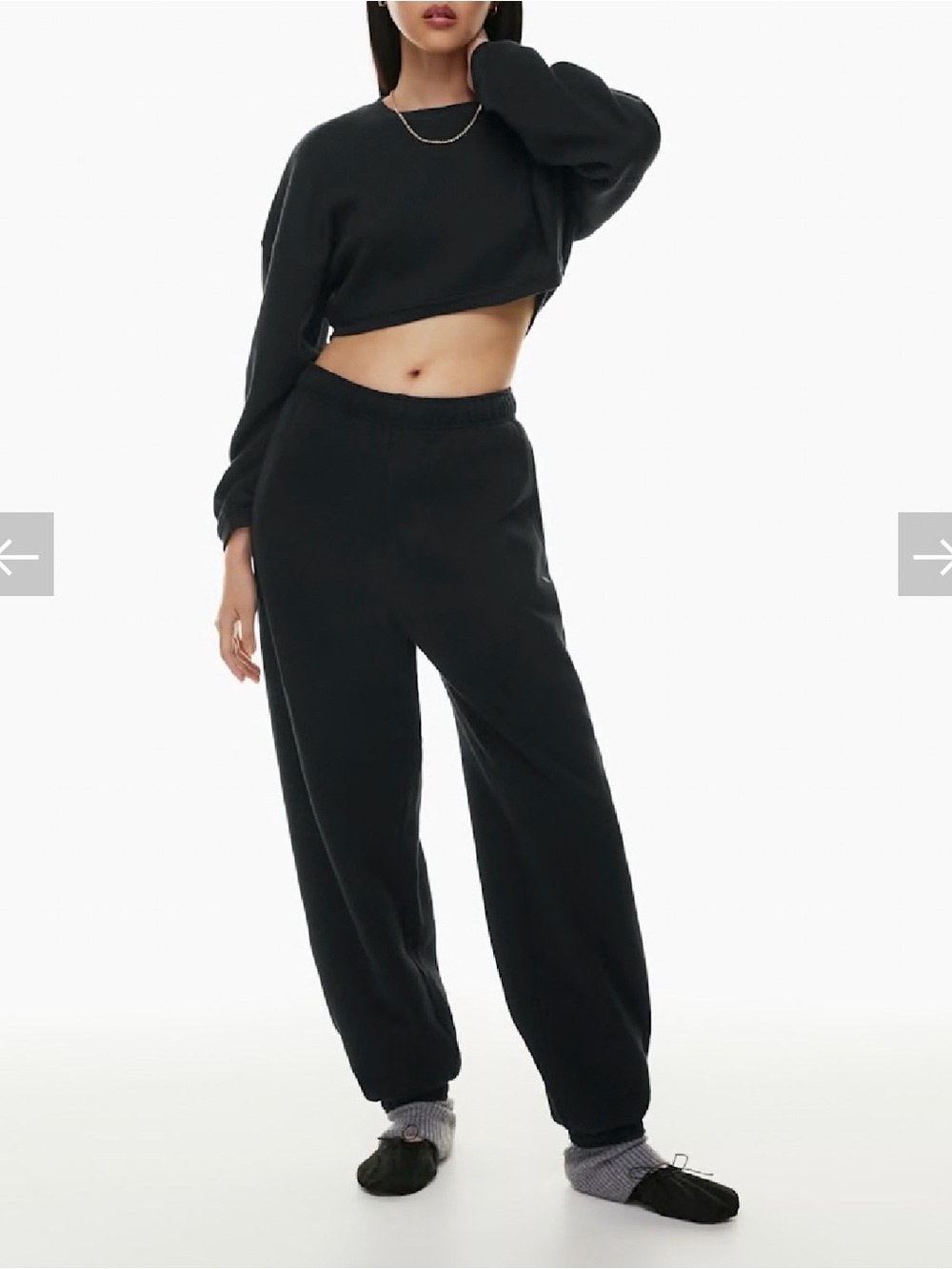 TNA sweatfleece Cozy Fleece Mega fit Sweatpants black XS